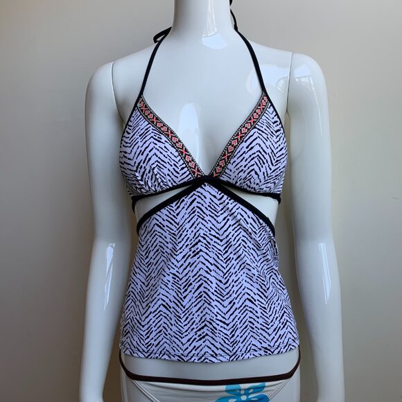 Hula Honey push up pad apron back tankini top - Picture 1 of 9